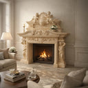Double fireplace overmantel