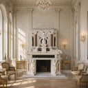 Tall fireplace Overmantel with Statuary Marble