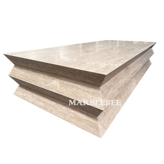 Beige travertine Marble Sample