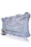 White marble relief