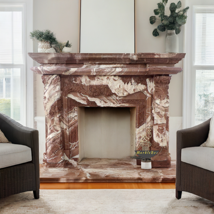 Red Granite Fireplace Surround