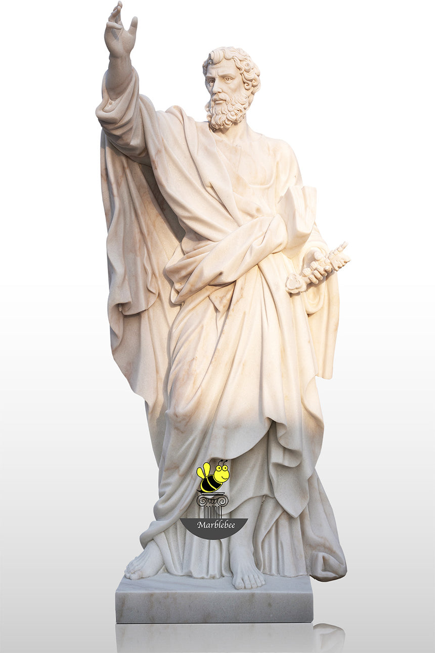 White marble sculpture of St.Peter