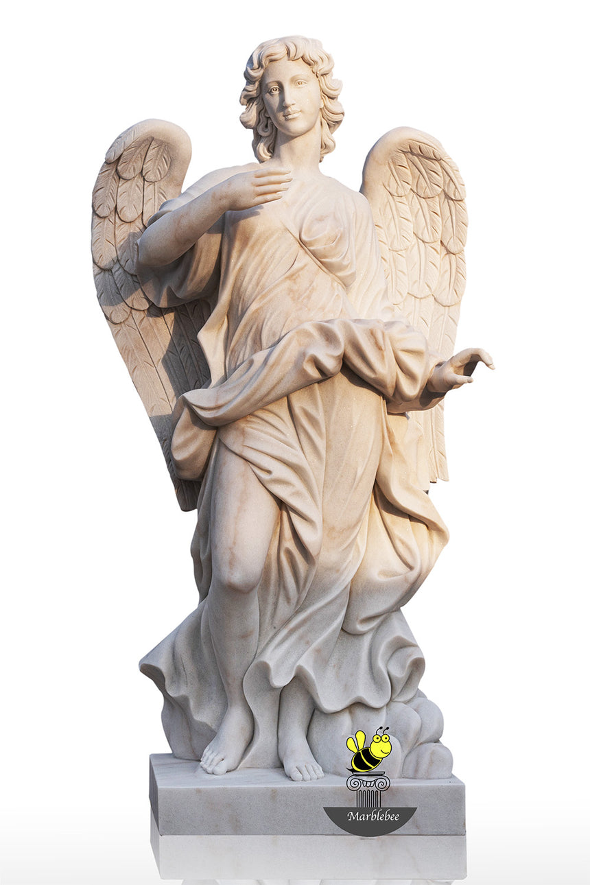 Large marble sculpture of Archangel Gabriel