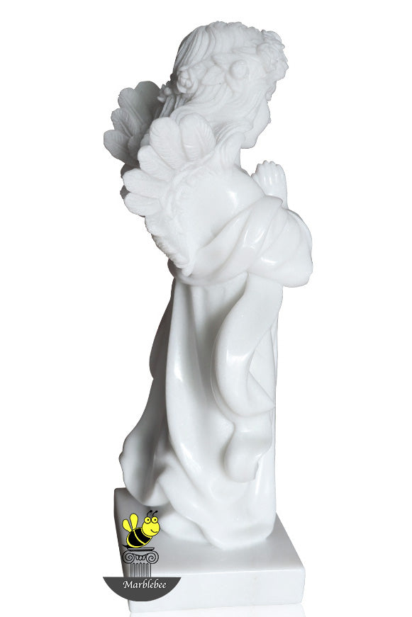 White marble angel figurine