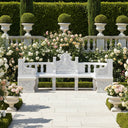 Banc de jardin en marbre