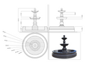 Black stone three tier fountain