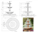 Marble fountain CAD drawing Service