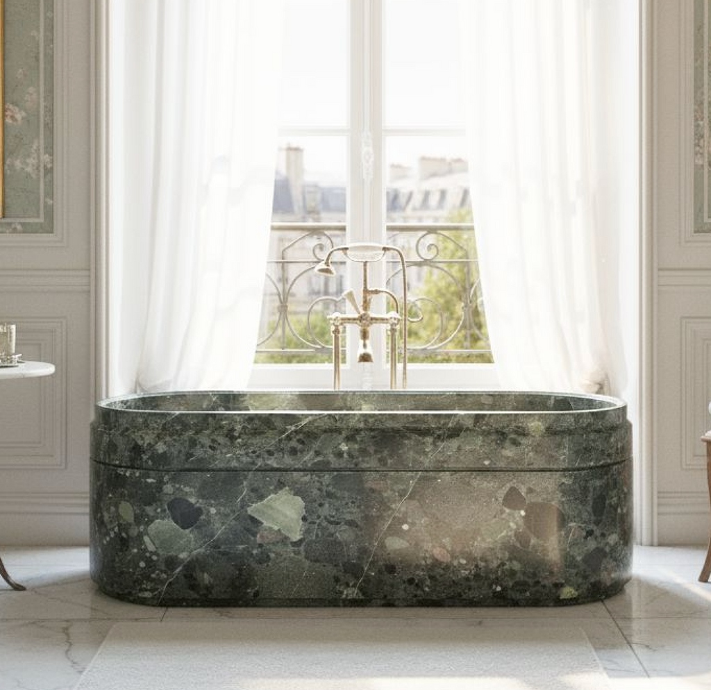 Granite Bathtub | Luxury Green Marinace Tub 68.9″ Long