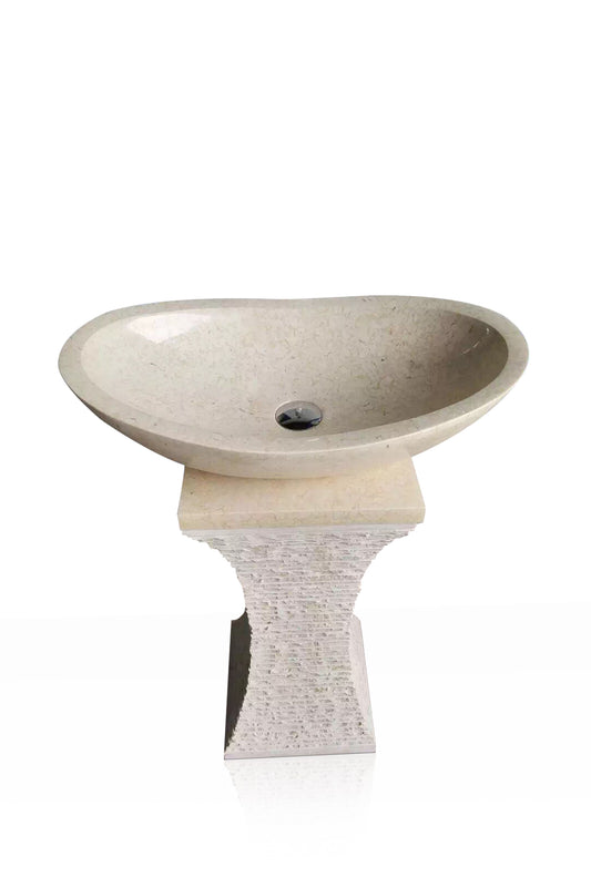 Stone pedestal sink