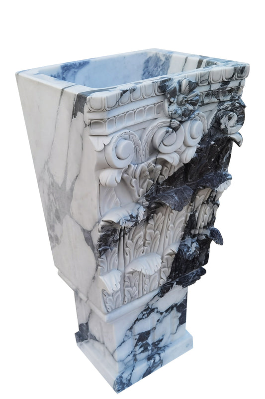 Marble pedestal sink