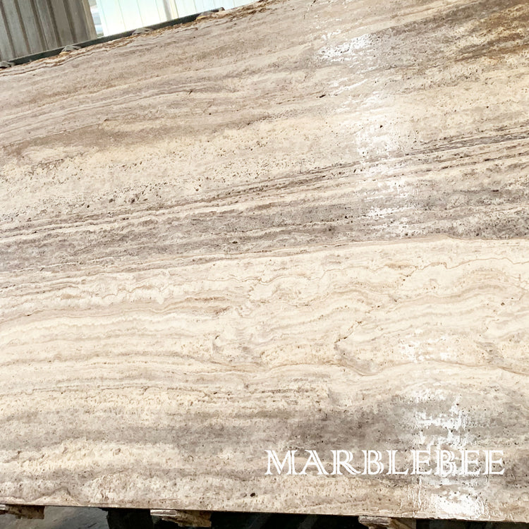 Silver Gray Travertine Marble Sample