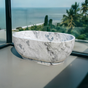 Stone bathtub Custom-Made Oval shape Natural stone Soaking Tub