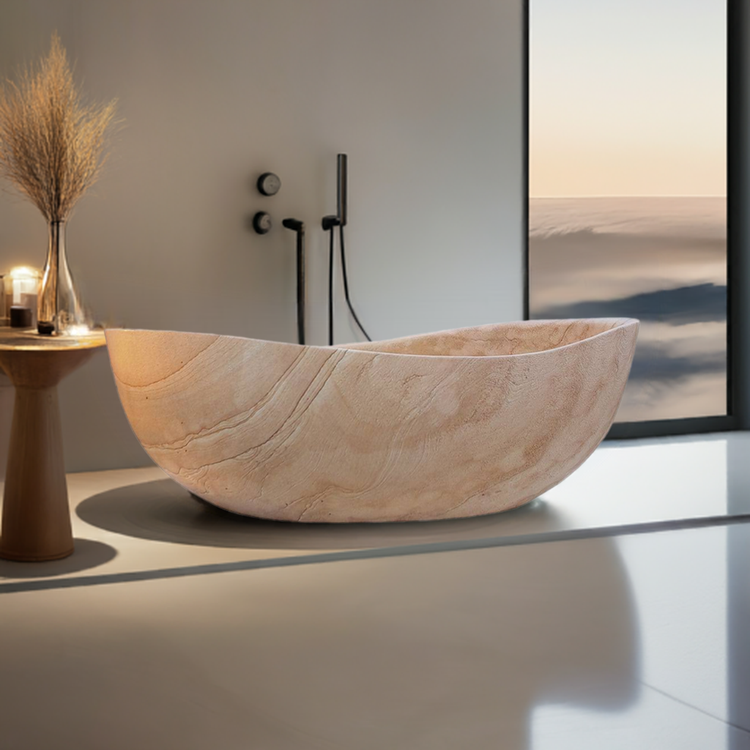 Stone bathtub Sandstone Bathtub Freestanding Large