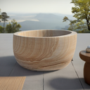 Stone tub in Japanese soaking tub style