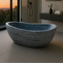 حوض استحمام حجري من الحجر الرملي الرمادي 