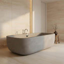 حوض استحمام من الحجر الرملي باللون الرمادي