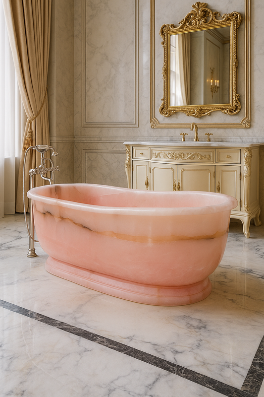 Rose Quartz Bathtub - Custom Design by MarbleBee