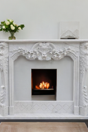 Stone fireplace Mantel French Style