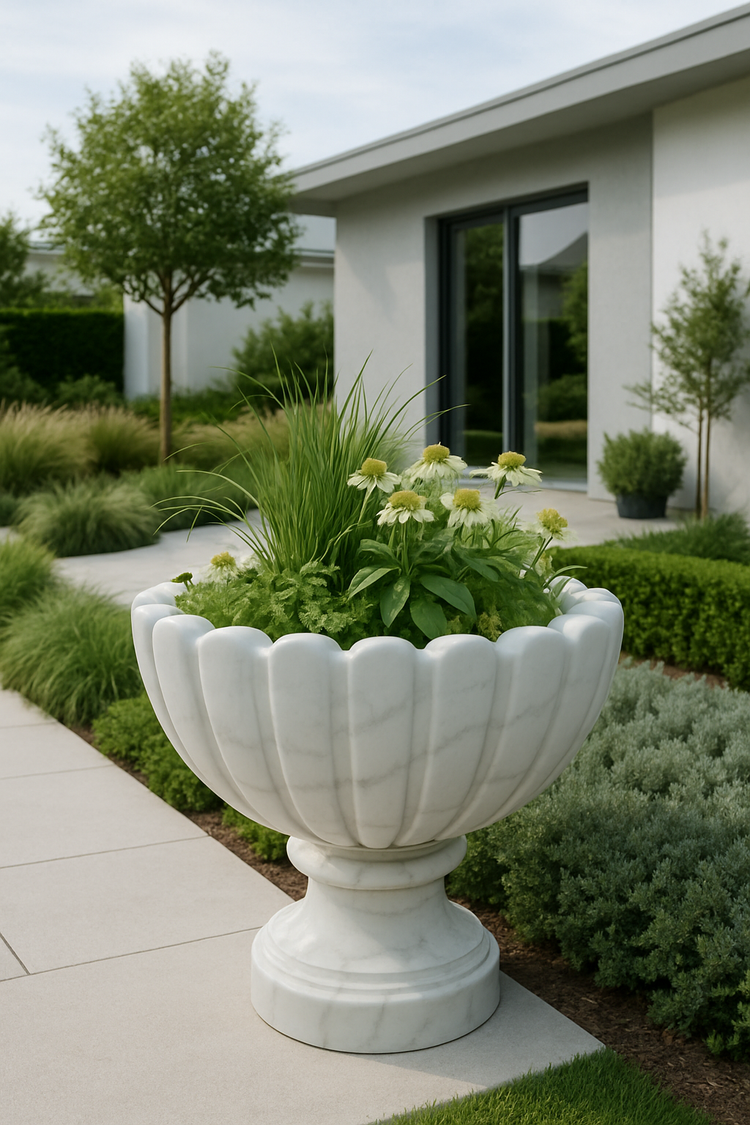 Jardinière extérieure en pierre personnalisée