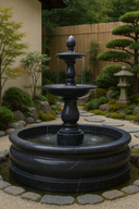 Black stone three tier fountain