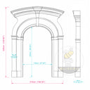 Stone door surround in Carrara White - Image 11