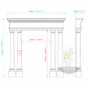 White Marble door frame in Carrara White - Image 11