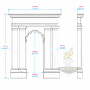 White Marble door frame in Carrara White - Image 11