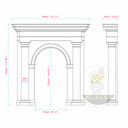 marble door casing in Carrara White - Image 11