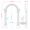 Marble door frame in Carrara White - Image 11