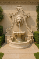 Lion head backyard Wall fountain