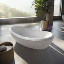 White stone tub