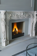 White Marble Fireplace Mantel Rococo style Real Marble
