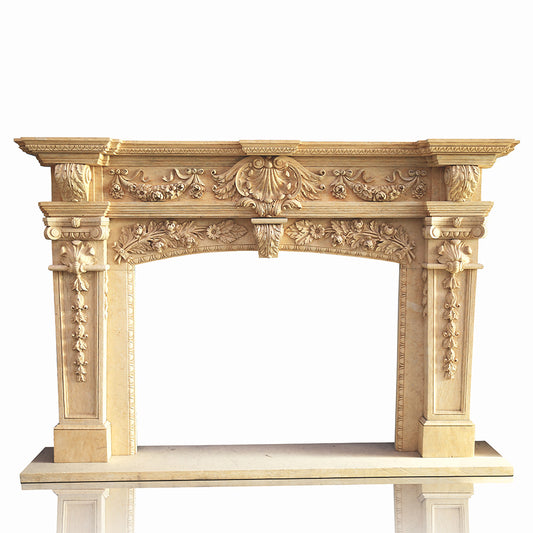 Marblebee Marble Fireplace Mantel – rococo style