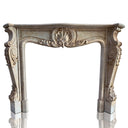Limestone fireplace surround in simple French elegant design
