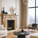 Marble fireplace mantel hand-carved fireplace surround from solid marble blocks