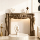 Dark Marble Fireplace Mantel