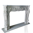 White Marble Fireplace Mantel Rococo style Real Marble