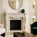 Art Deco White marble fireplace surrounds