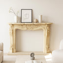 Natural stone fireplace mantel French style Marblebee Customization