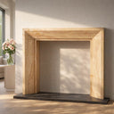 Marble fireplace surround modern minimalist style