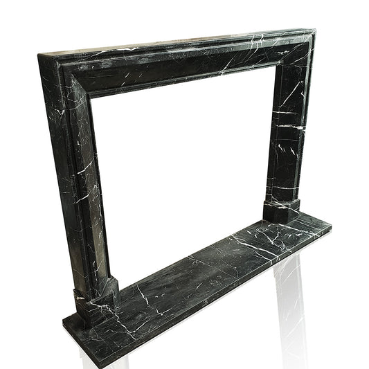 Fireplace mantel simple design in Nero Marquina black marble