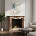 Limestone fireplace surround French style