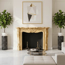 Limestone fireplace surround French style customization by Marblebee