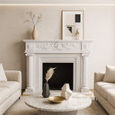 Marble fireplace mantel classical design for Mansion decor