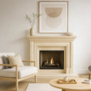 Large marble fireplace surround Beige colour modern simple design
