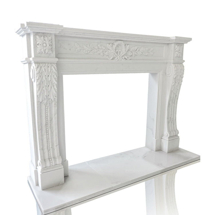 Marble fireplace French Design Hand Carved Vintage Gothic style