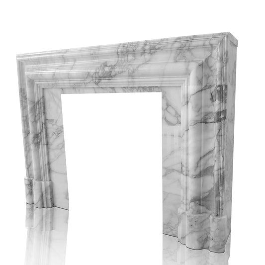 Marble Fireplace Surround Design in Elegant Modern Calcutta