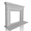 Modern White Marble Fireplace Surround bolection style