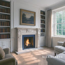 Beige Marble Fireplace Surround