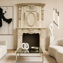 Travertine Tall Fireplace French Style Overmantel